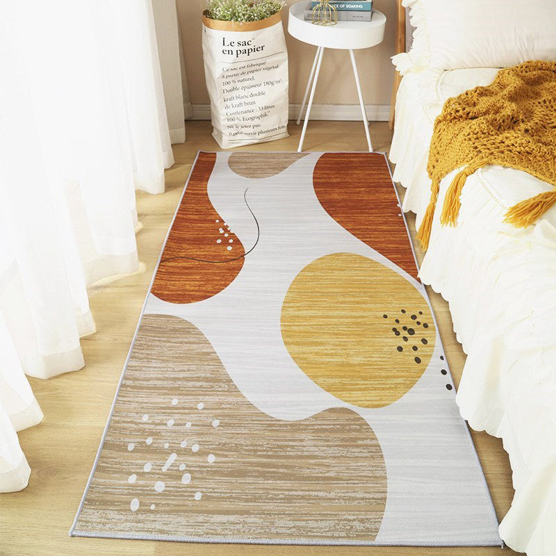 Lichtroze minimalistisch tapijten Polyester grafisch vloerkleed niet-slip achterste tapijt voor woningdecoratie