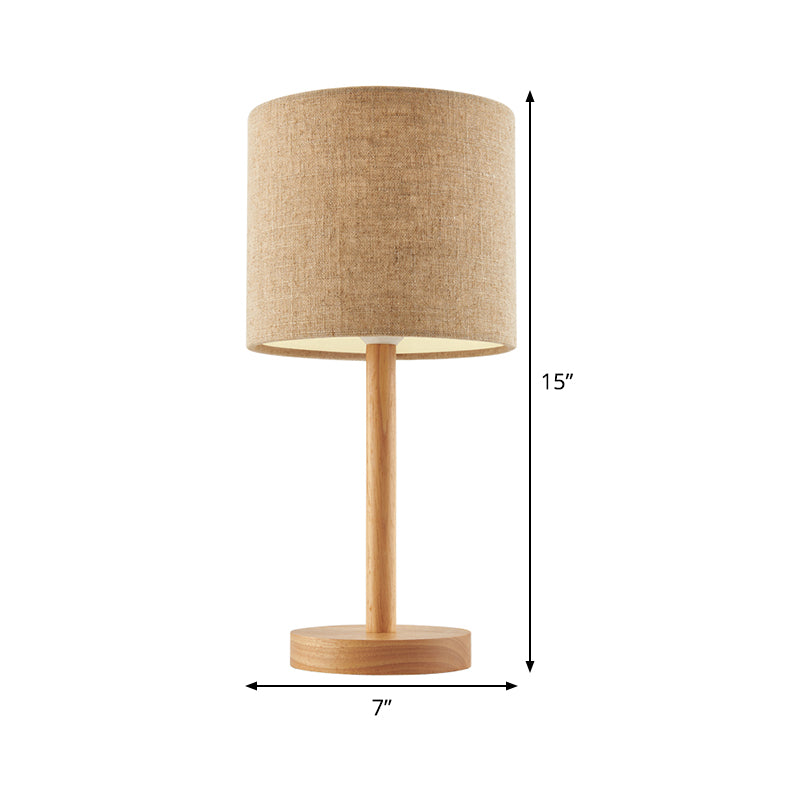 Rechte zijdige schaduw bureau licht modernistische stof 1 kop nachtkastje lamp in vlas
