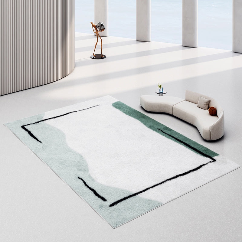 Modern salon Rug Khaki Polyester Area Tapijt Non-slip achtergrondgebied Rug