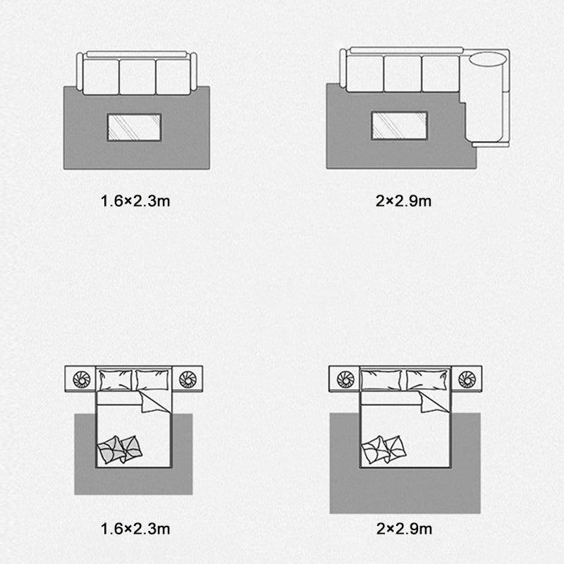 Modern Drawing Room Area Rug Khaki Polyester Area Carpet Non-Slip Backing Area Rug