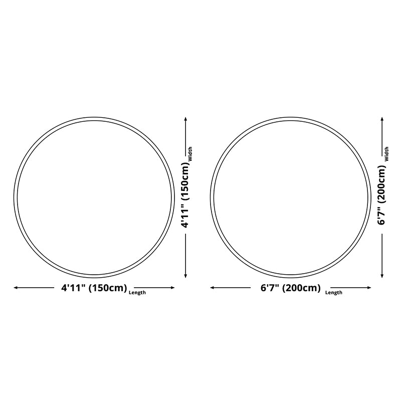 Round Area Tapijt Leisure Rug Polyester Stain Resistent Wasbaar Binnen Tapijt voor woonkamer