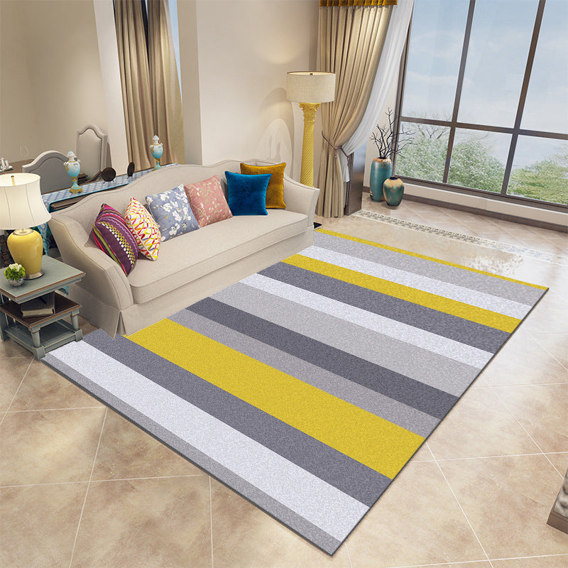 Abrikoos modern tapijt polyester streep tapijt vlekbestendig tapijt voor woonkamer