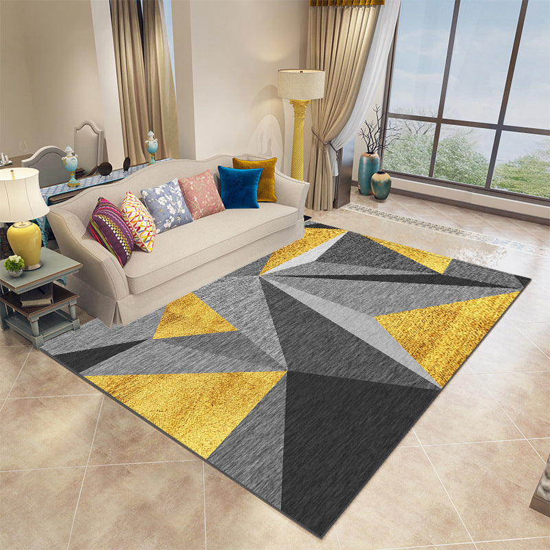 Abrikoos modern tapijt polyester streep tapijt vlekbestendig tapijt voor woonkamer