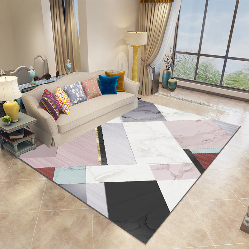 Abrikoos modern tapijt polyester streep tapijt vlekbestendig tapijt voor woonkamer