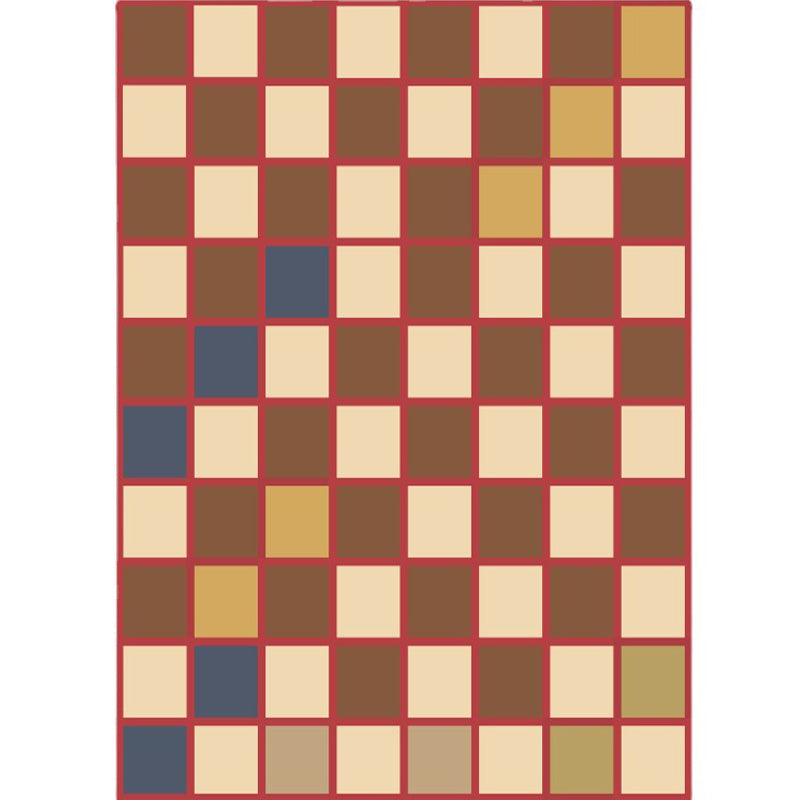 Oranje eigentijds tapijten polyester rooster tapijt wasbaar tapijt voor woonkamer