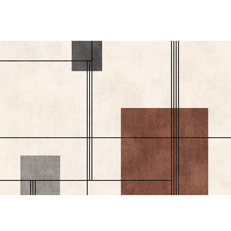 Zwart eigentijds tapijten Polyester grafisch vloerkleed niet-slip achterste tapijt voor woonkamer