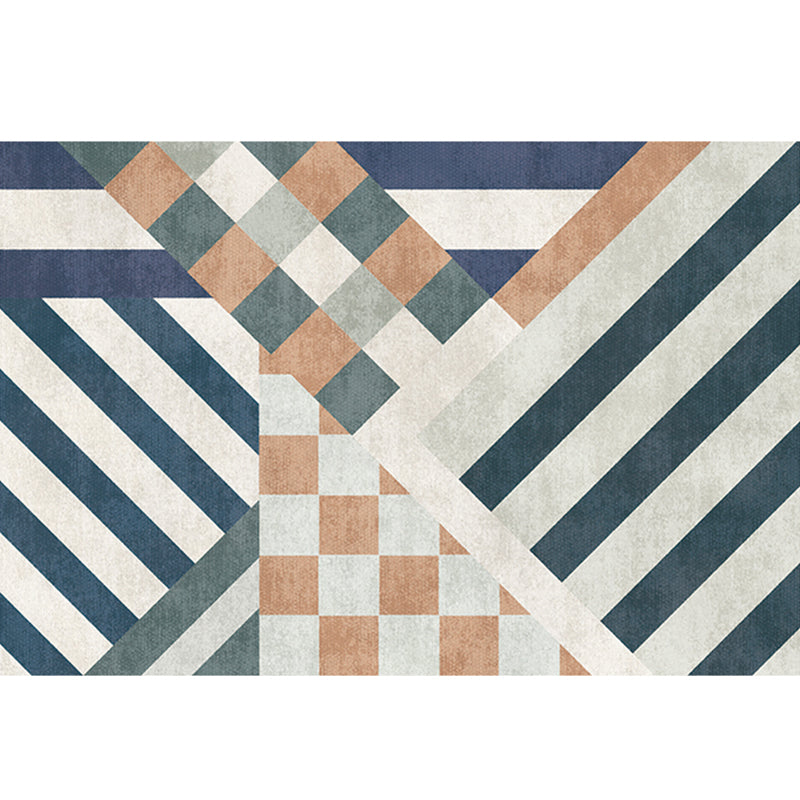 Zwart eigentijds tapijten Polyester grafisch vloerkleed niet-slip achterste tapijt voor woonkamer