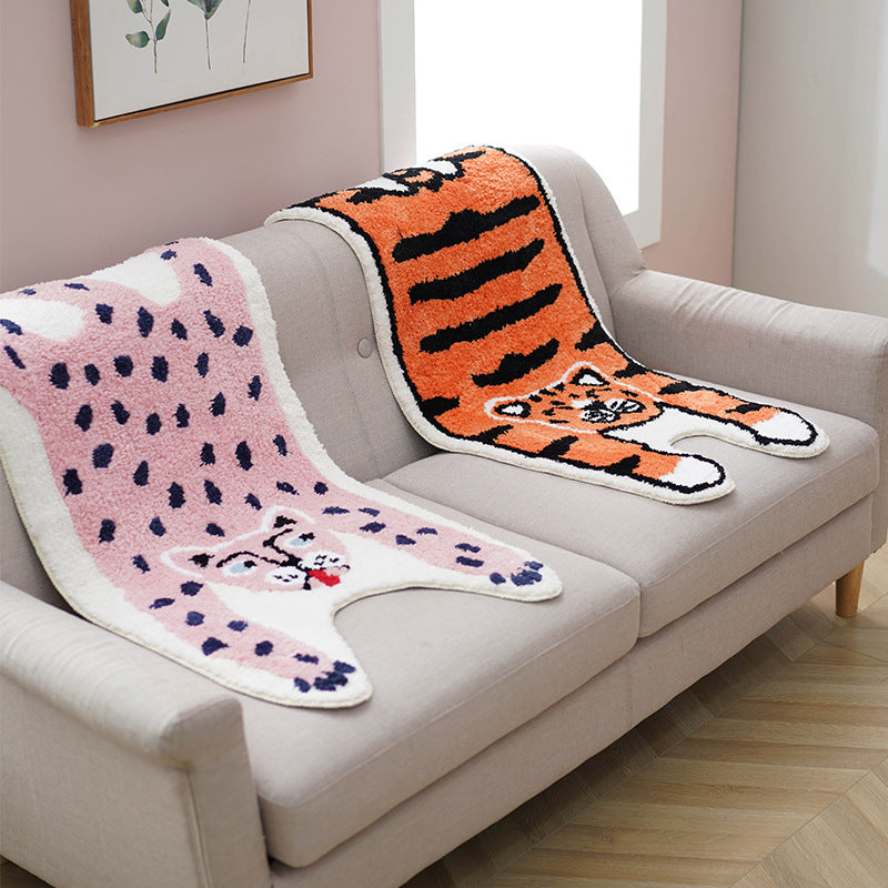 Contemporary Animals Pattern Rug Polyester Carpet Stain Resistant Area Rug for Living Room