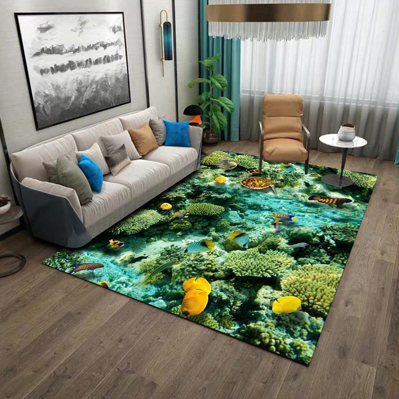 Creatief strandpatroon Tapijt Polyester Indoor Tapijten Stain Resistent gebied Rug voor woningdecoratie