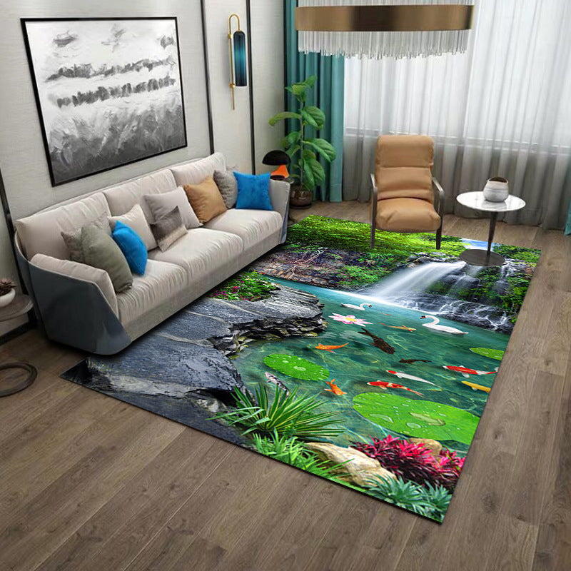 Creatief strandpatroon Tapijt Polyester Indoor Tapijten Stain Resistent gebied Rug voor woningdecoratie