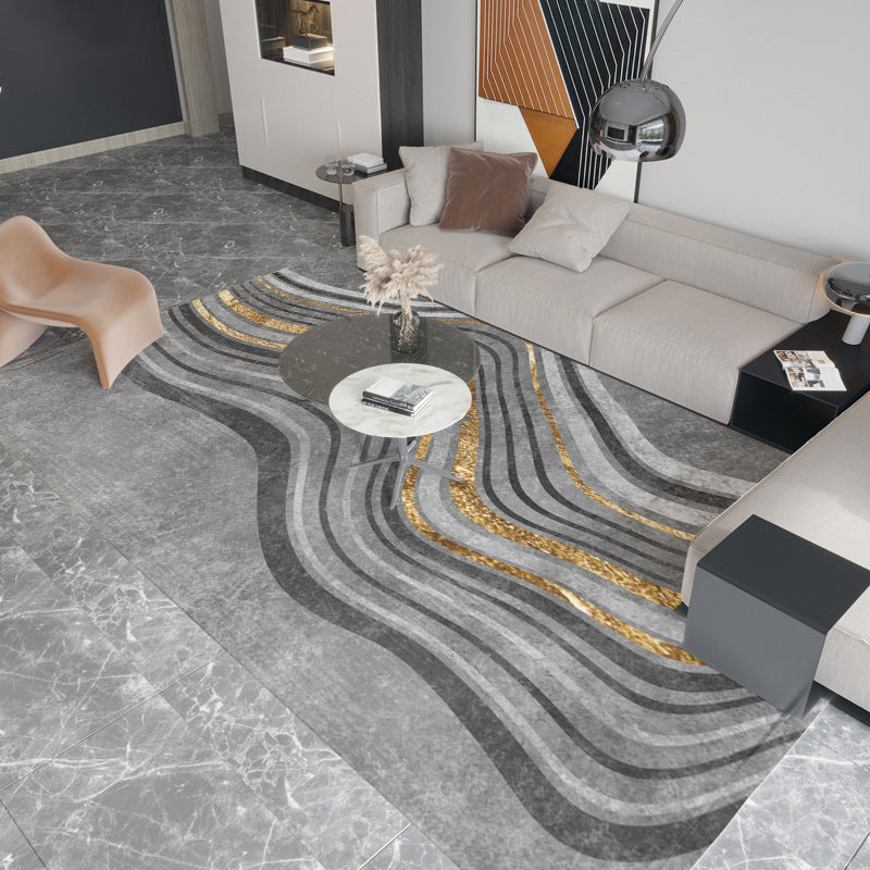 Hedendaags artistiek gedrukt tapijten Polyester binnen tapijt Non-slip achterstappert tapijt voor woonkamer