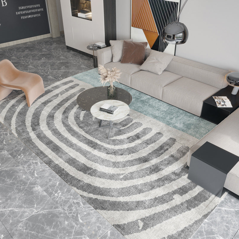 Hedendaags artistiek gedrukt tapijten Polyester binnen tapijt Non-slip achterstappert tapijt voor woonkamer