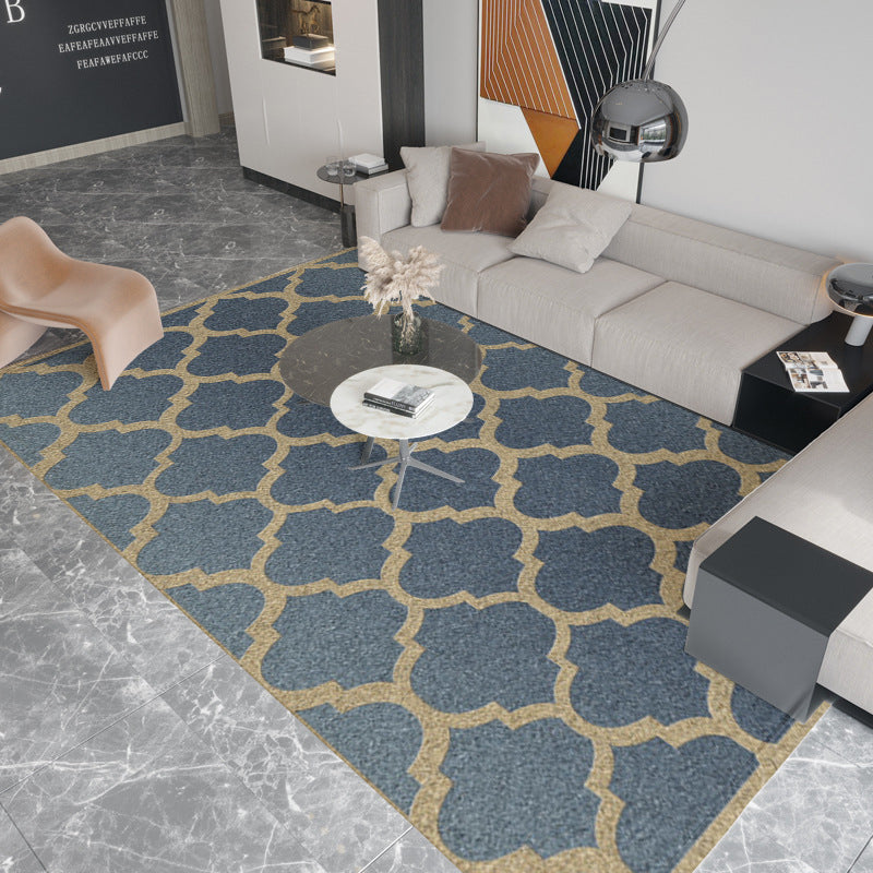 Hedendaags artistiek gedrukt tapijten Polyester binnen tapijt Non-slip achterstappert tapijt voor woonkamer