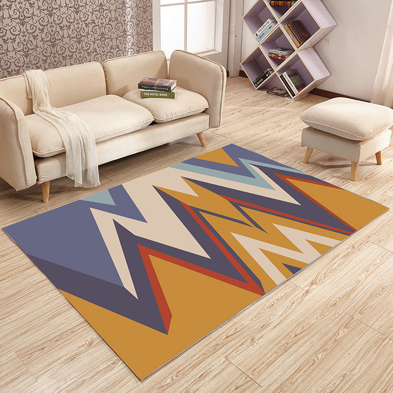 Zwart modern tapijt polyester patroon tapijt vlekbestendig tapijt voor woonkamer