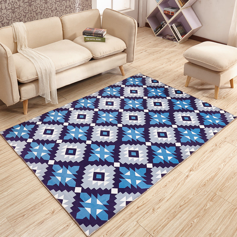 Zwart modern tapijt polyester patroon tapijt vlekbestendig tapijt voor woonkamer