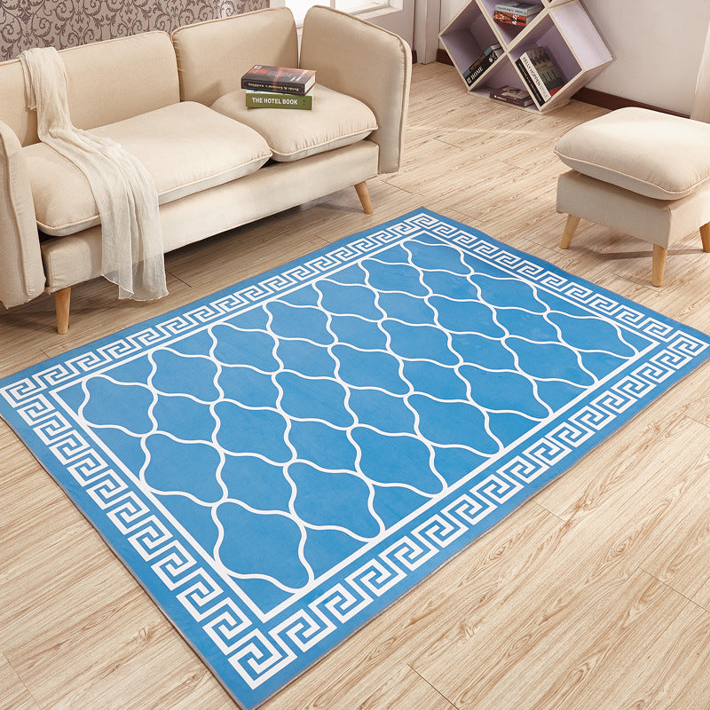 Zwart modern tapijt polyester patroon tapijt vlekbestendig tapijt voor woonkamer