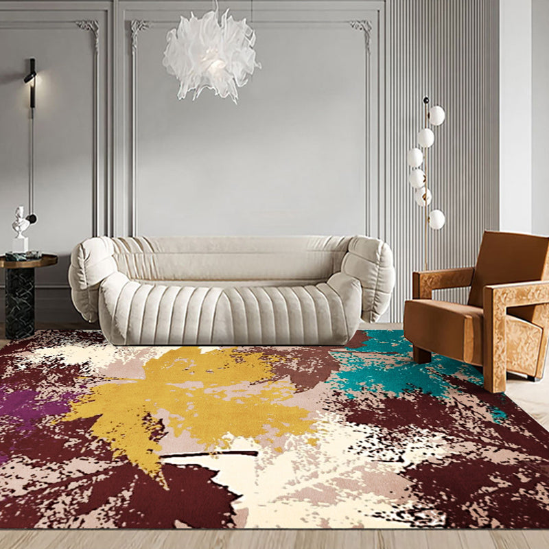 Zwart gestreepte tapijten Polyester Modern Rug Stain Resistant Rug voor woonkamer