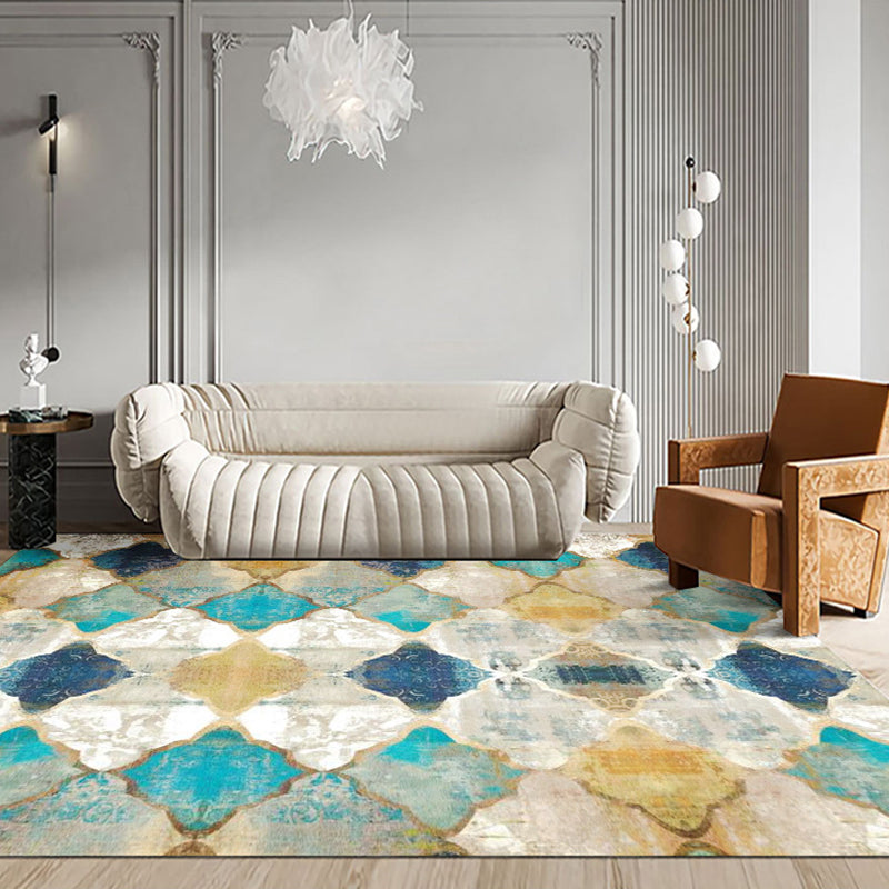 Zwart gestreepte tapijten Polyester Modern Rug Stain Resistant Rug voor woonkamer