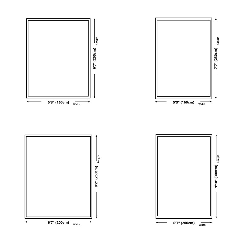 Zwart gestreepte tapijten Polyester Modern Rug Stain Resistant Rug voor woonkamer