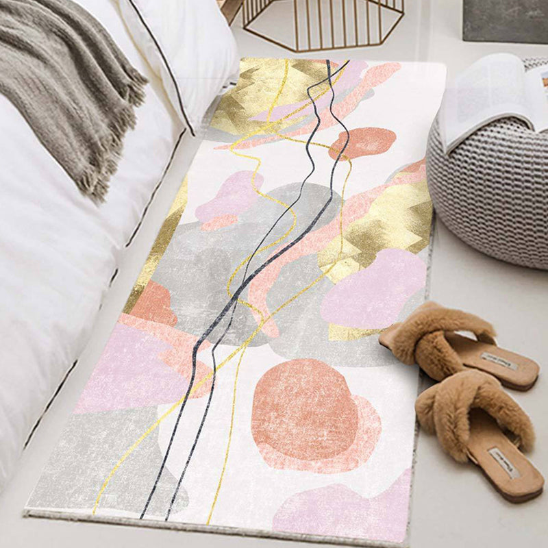 Goud modern tapijten polyester grafisch binnen tapijt wasbaar tapijt voor woonkamer