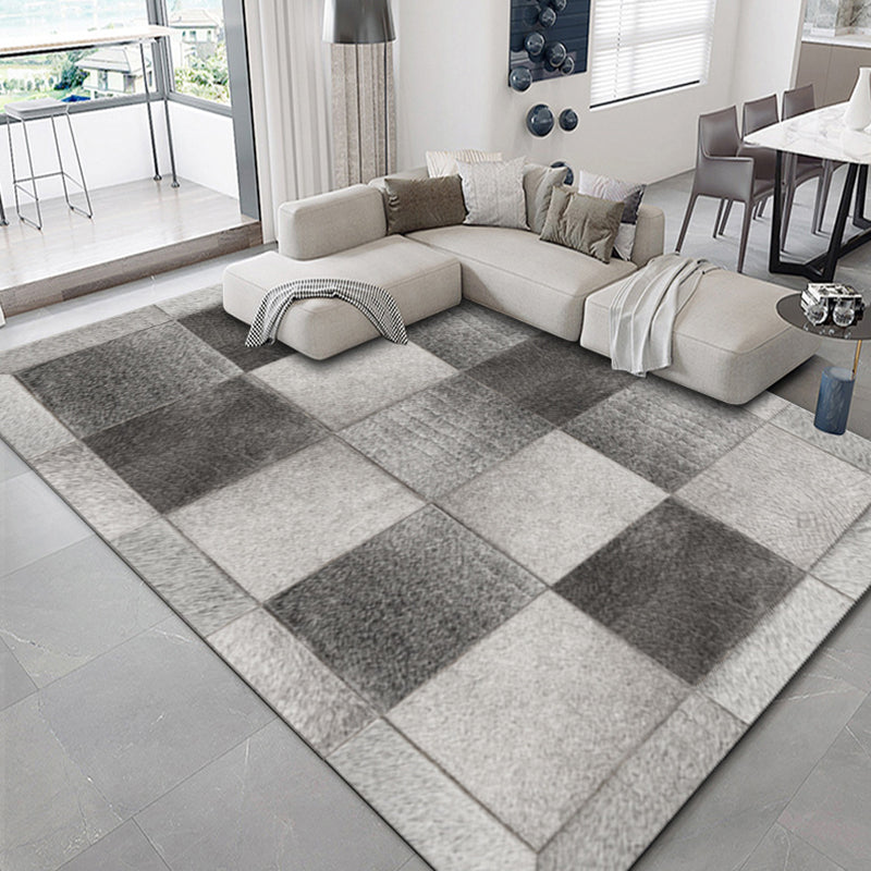 Ashen Modern Rug Polyester Grafisch Tapijten Niet-slip achtersteundiks voor thuisdecoratie