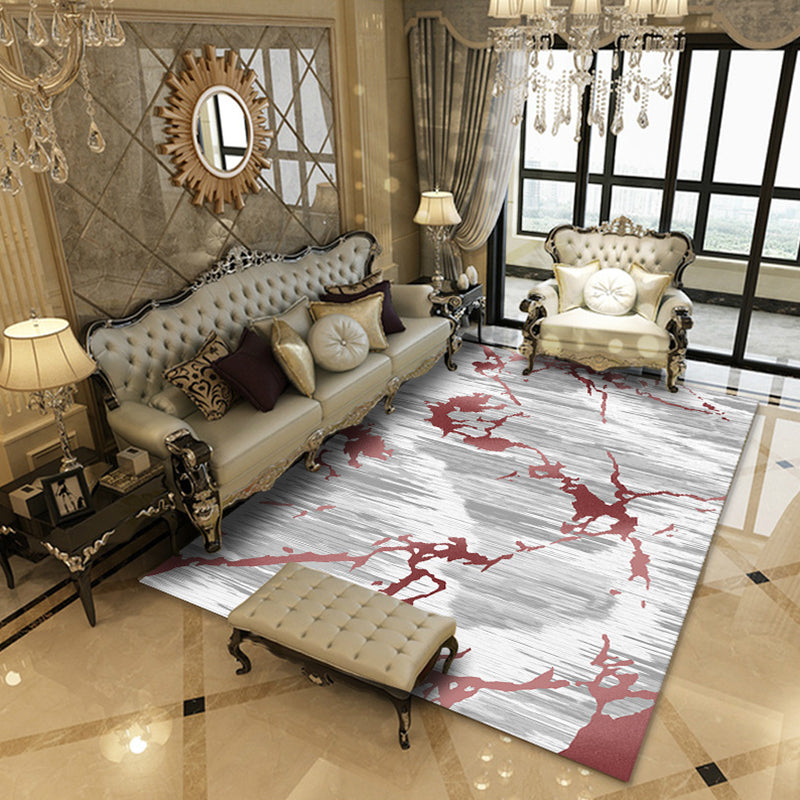 Lichtgele modern tapijt polyester grafisch vloerkleed niet-slip achterste tapijt voor woningdecoratie