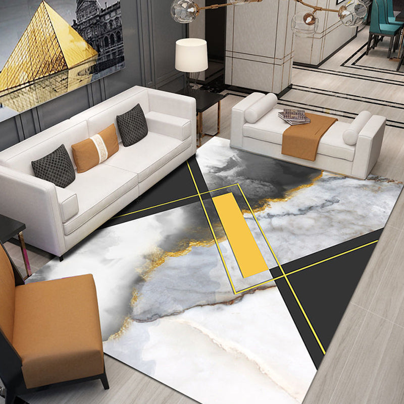 Ontspannend stromend patroon tapijt polyester tapijtkleurige resistent binnen vloerkleed voor woningdecoratie