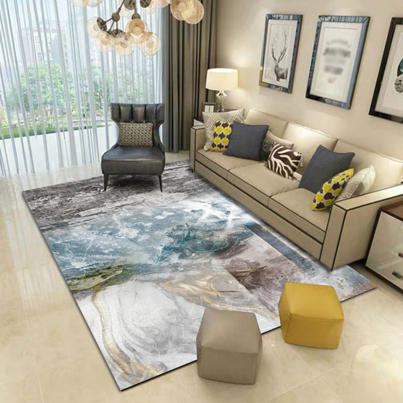Moderne woonkamer tapijt abstract printgebied tapijten polyester tapijt met niet-slipachter