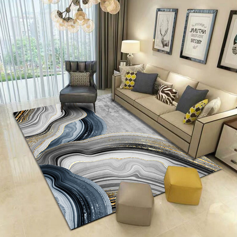 Moderne woonkamer tapijt abstract printgebied tapijten polyester tapijt met niet-slipachter