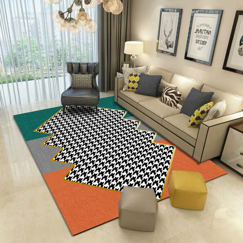 Moderne woonkamer tapijt abstract printgebied tapijten polyester tapijt met niet-slipachter