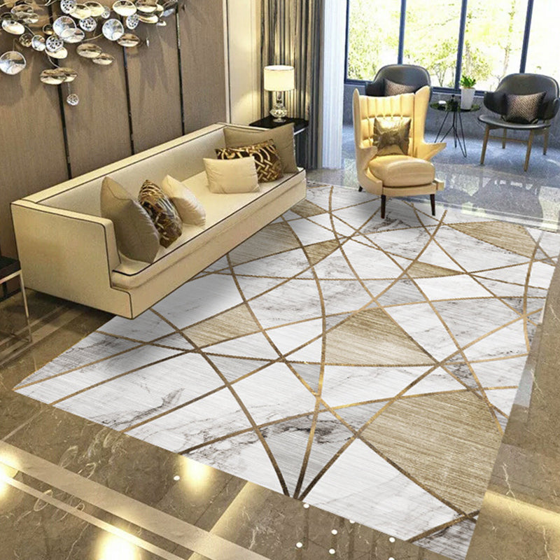 Minimalistisch marmeren effect tapijt polyester tapijt tapijt niet-slip achterste backing gebied tapijt voor huizendecoratie