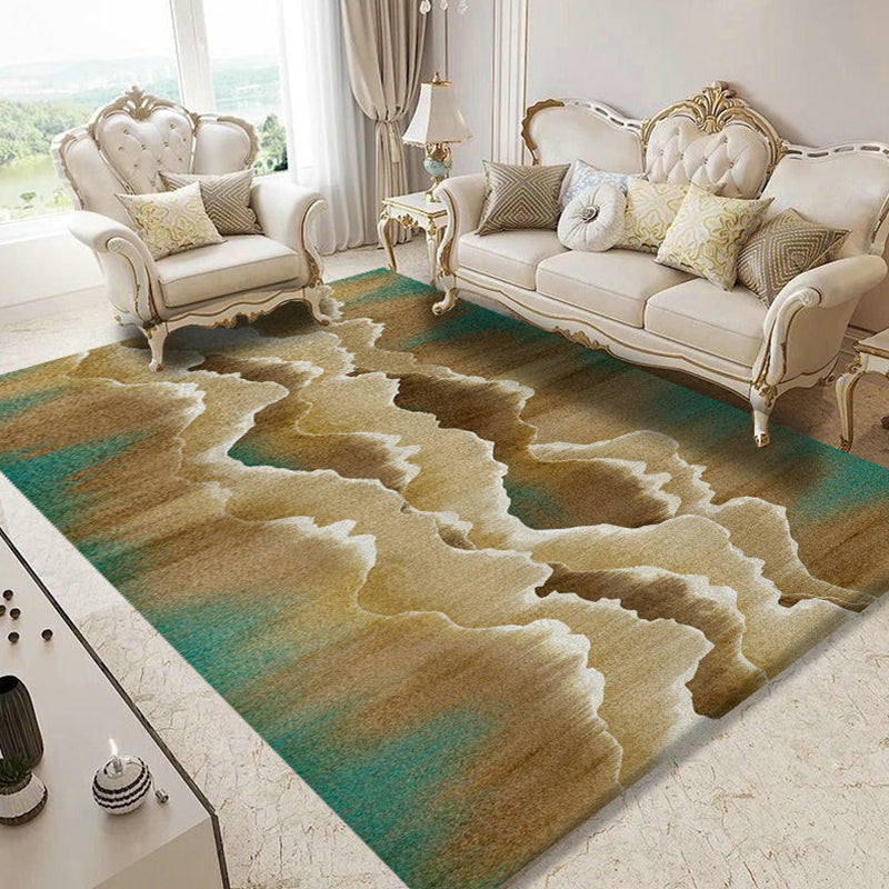 Minimalistisch marmeren effect tapijt polyester tapijt tapijt niet-slip achterste backing gebied tapijt voor huizendecoratie