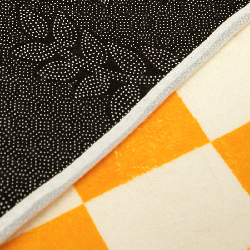 Green Modern Rug Polyester Grid Area Rug Stain Resistant Rug for Living Room