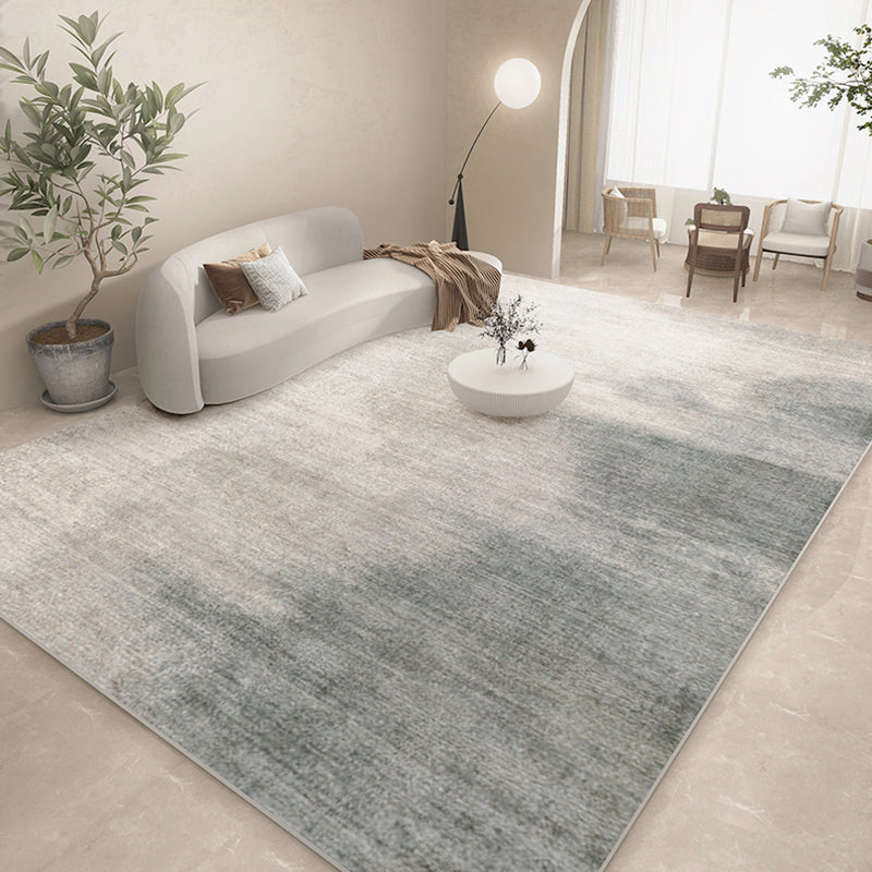 Blue Modern Rug Abstract Print Polyester Area Rug Stain Resistant Area Carpet for Home Decor