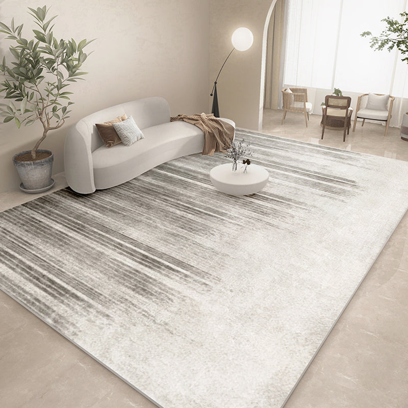 Blue Modern Rug Abstract Print Polyester Area Rug Stain Resistant Area Carpet for Home Decor