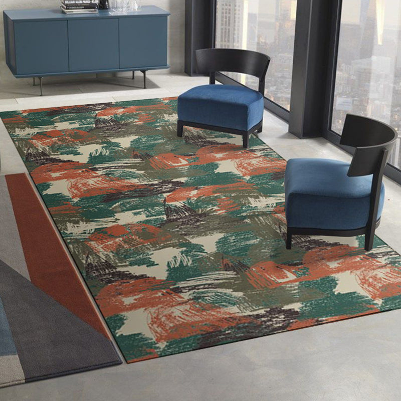 Moderner Aquarelldruckgedruckte Teppich Polyester Teppich Teppichfest -Resistent Innenteppich für die Heimdekoration