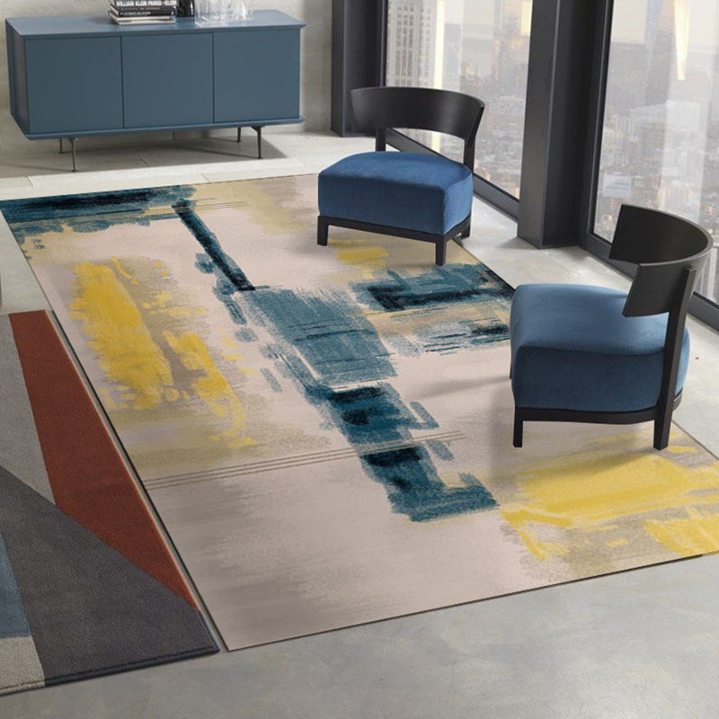 Moderner Aquarelldruckgedruckte Teppich Polyester Teppich Teppichfest -Resistent Innenteppich für die Heimdekoration