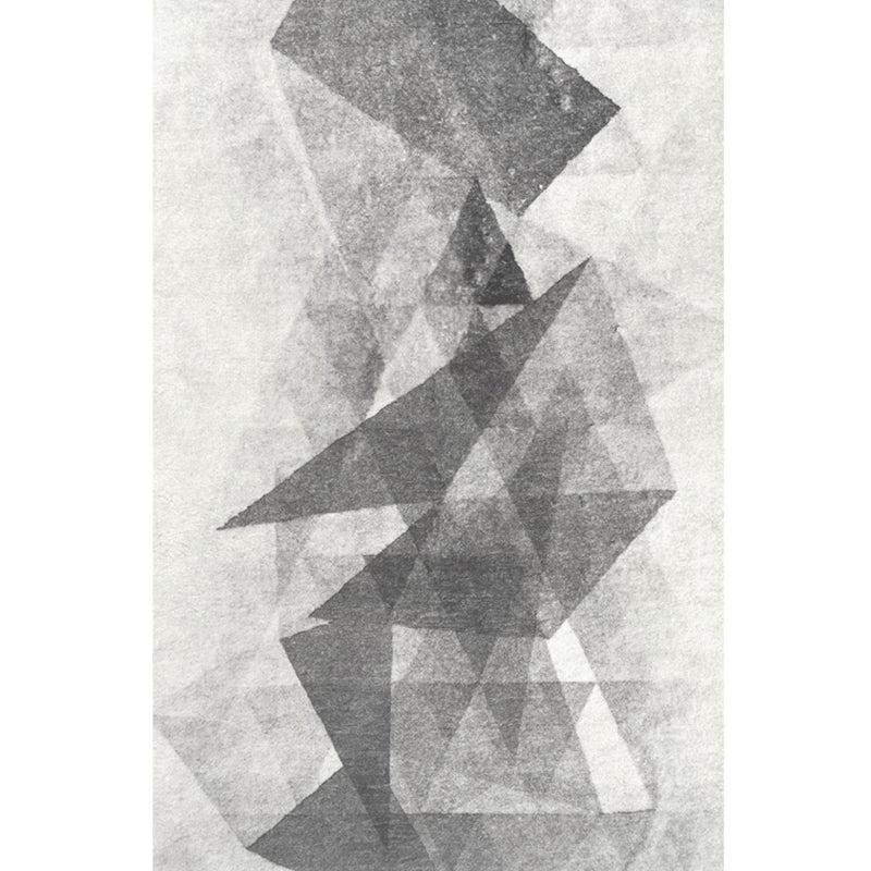 Modern Living Room Rug Abstract Pattern Carpet Polyester Area Rug with Non-Slip Backing