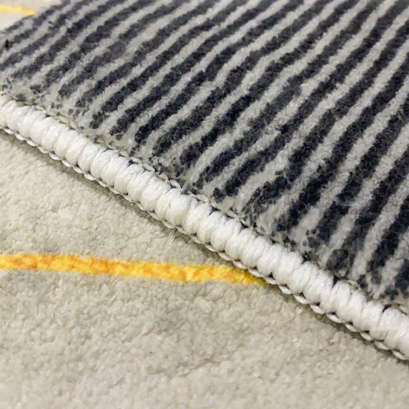 Modern Living Room Rug Abstract Pattern Carpet Polyester Area Rug with Non-Slip Backing