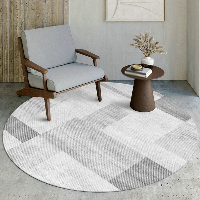 Modern Living Room Area Rug Abstract Pattern Polyester Area Carpet Non-Slip Backing Rug