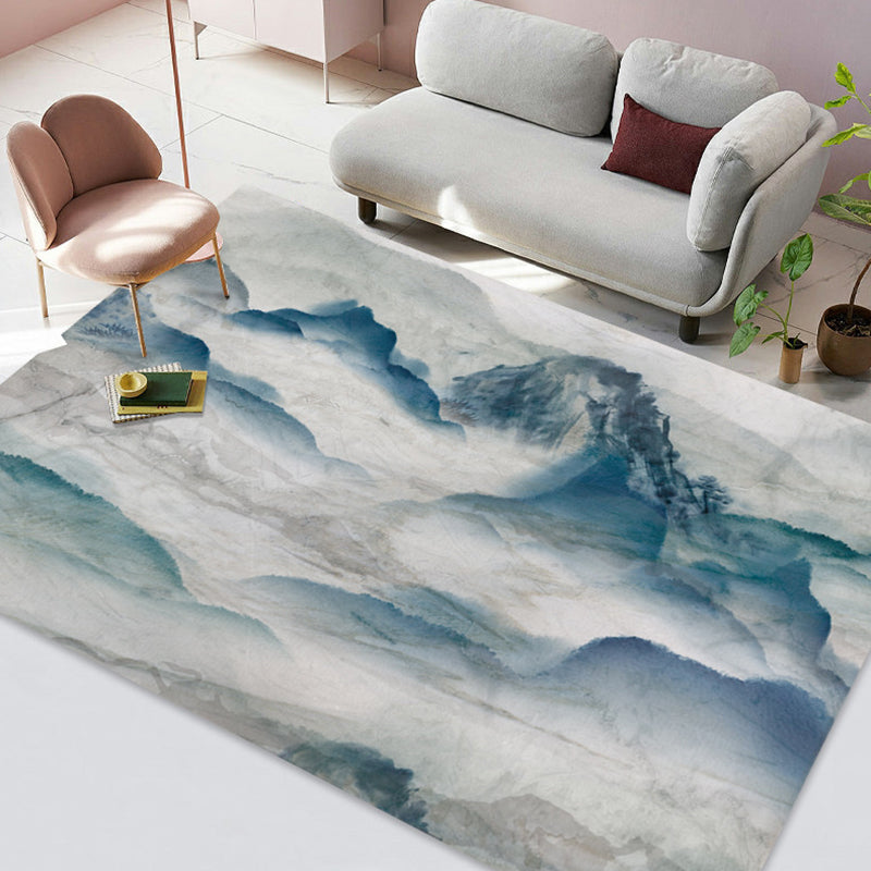 Fancy Abstract Print Area Tapijt Modern Polyester Area Tapijt Non-slip achterste tapijt voor thuisdecoratie