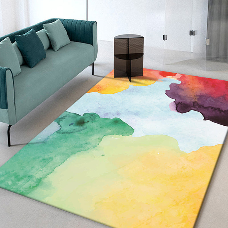 Fancy Abstract Print Area Tapijt Modern Polyester Area Tapijt Non-slip achterste tapijt voor thuisdecoratie