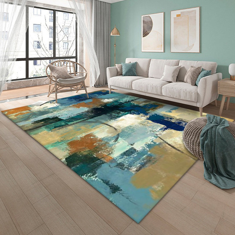 Modern Abstract Patroon Tapijt Polyester Gebied Rug Stain Resistent gebied Rug voor woonkamer