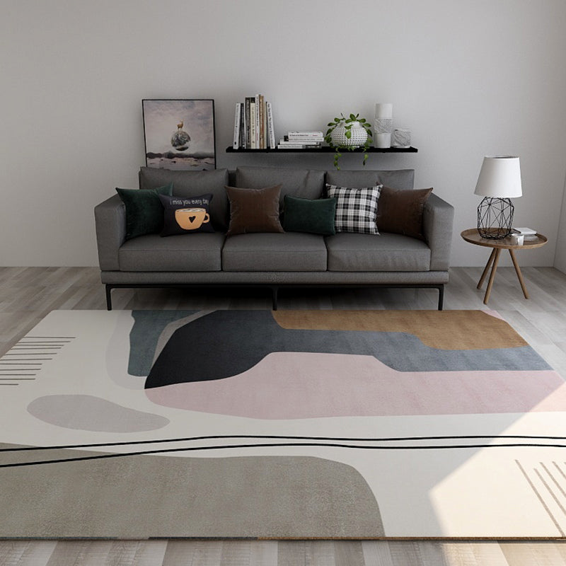 Bruin modern tapijt contrast kleur tapijt niet-slip achterste tapijt voor woningdecoratie