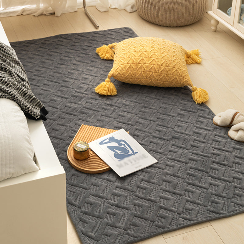 Tapis rose de couleur un tapis en polyester moderne tapis de support sans glissement pour décoration intérieure