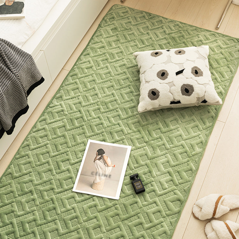 Tapis rose de couleur un tapis en polyester moderne tapis de support sans glissement pour décoration intérieure