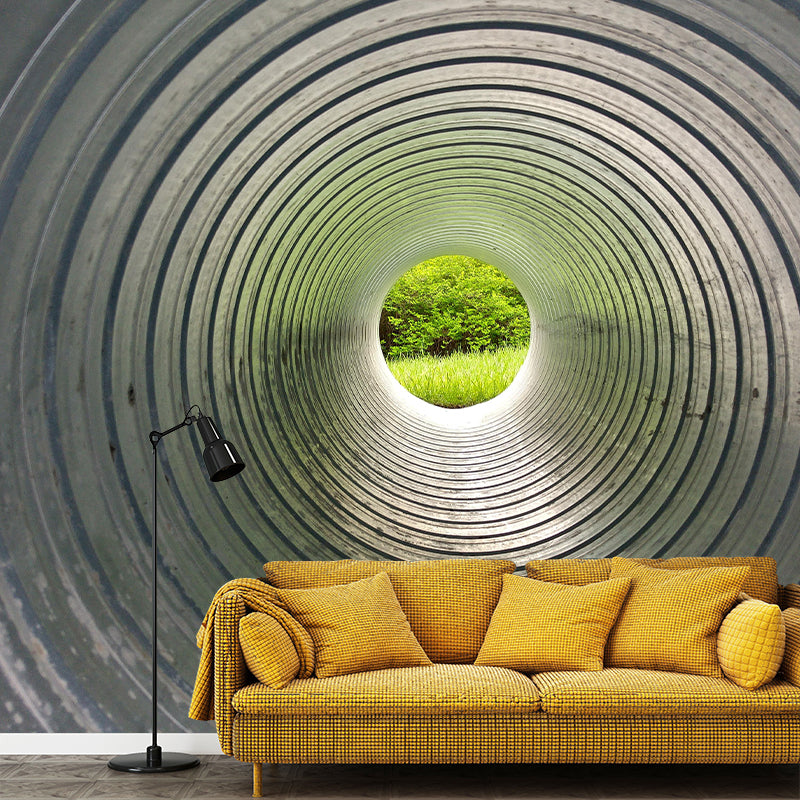 Space Extension Mural Wallpaper Mildew Resistant Wall Covering for Home