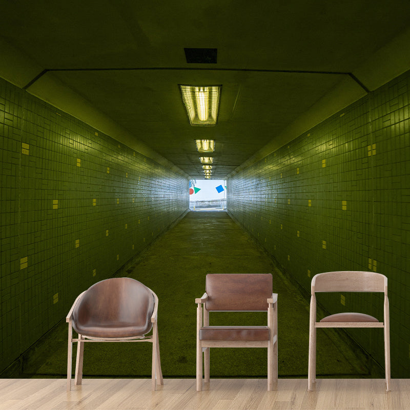 Space Extension Mural Wallpaper Mildew Resistant Wall Covering for Home