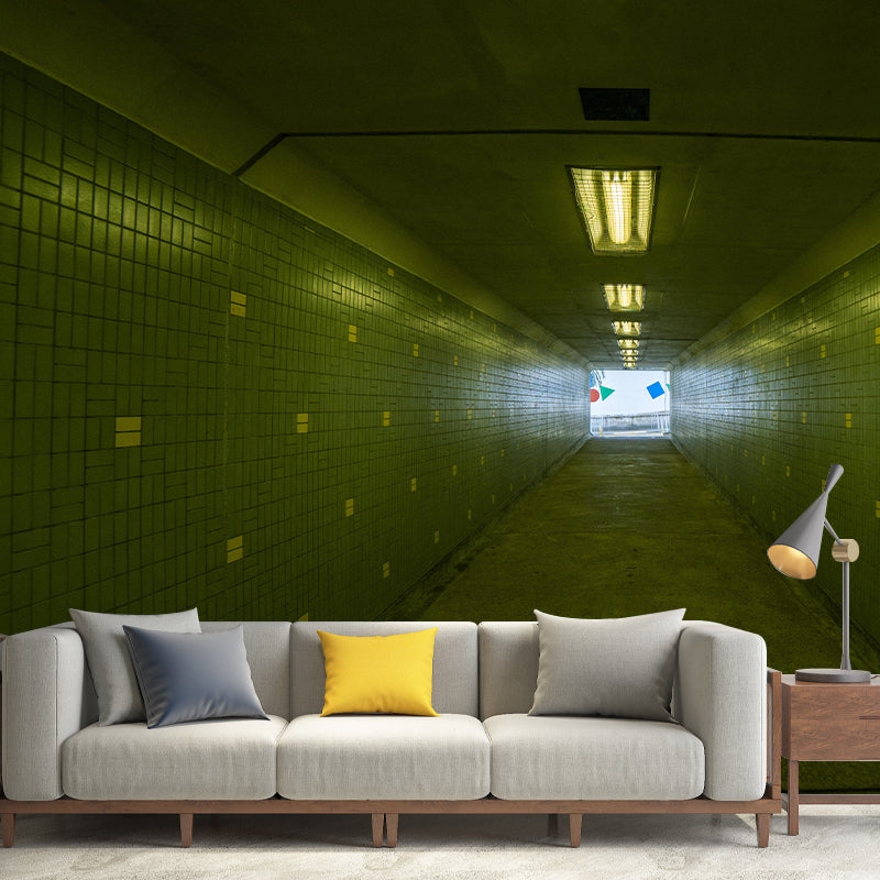 Space Extension Mural Wallpaper Mildew Resistant Wall Covering for Home