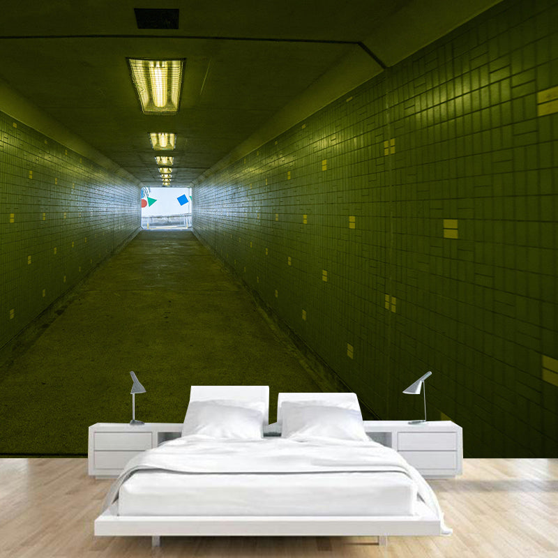 Space Extension Mural Wallpaper Mildew Resistant Wall Covering for Home